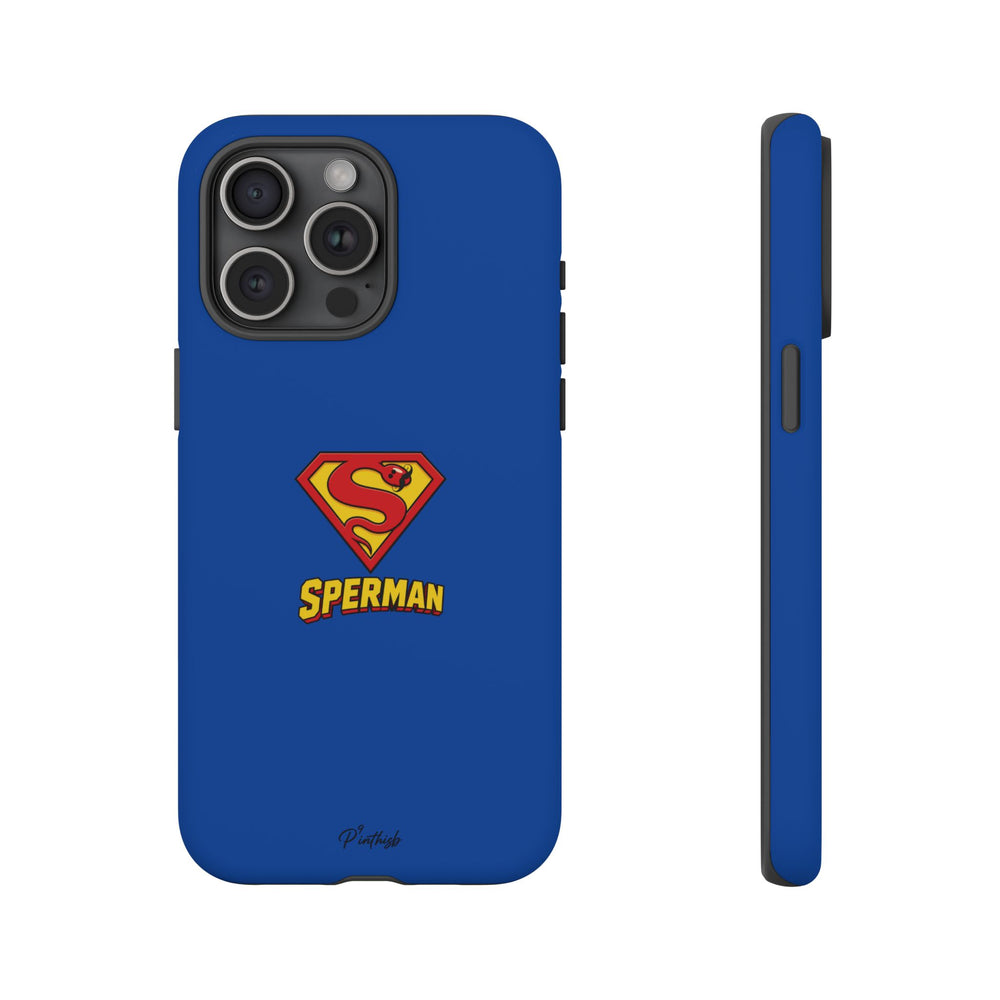 "SPERMAN" Parody Logo Tough Phone Case