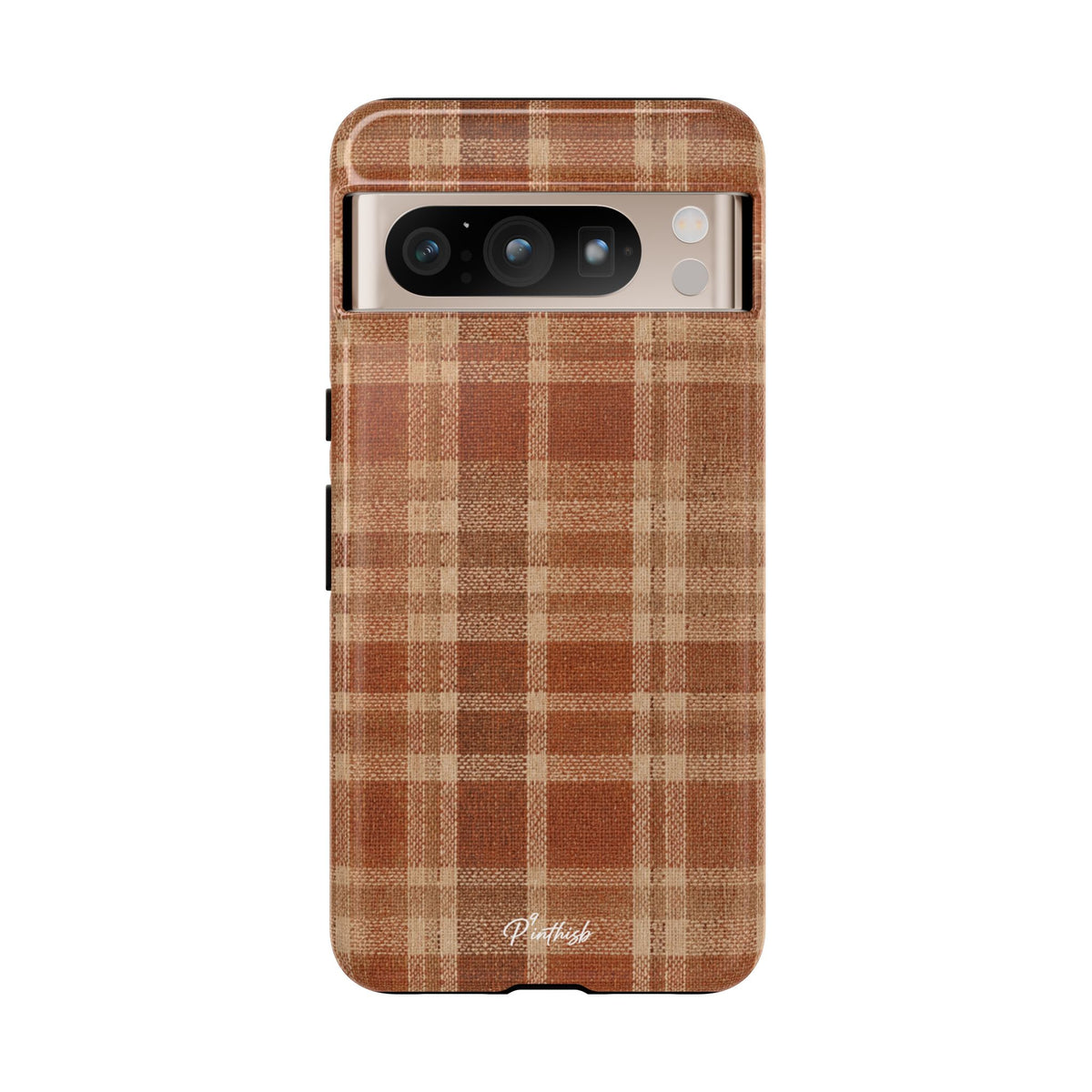 Rustic Brown Cozy Plaid Tough Case