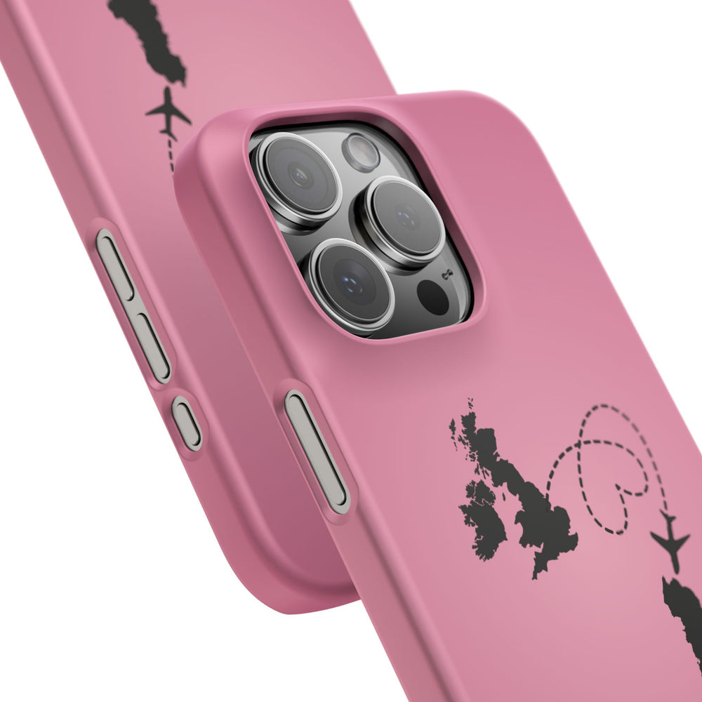 UK to Albania Pink Snap Phone Case