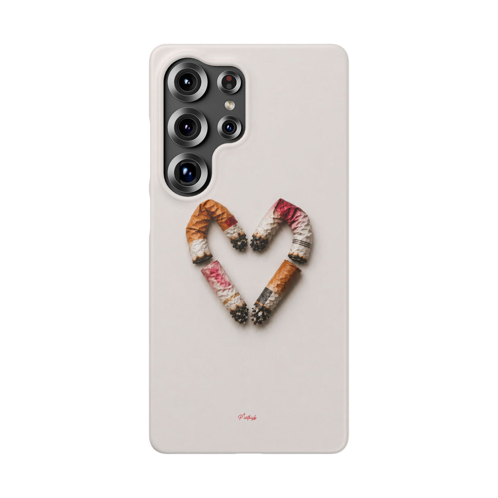 Cigarette Butts Heart Snap Case