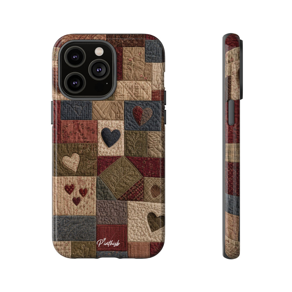 Patchwork Hearts Phone Case