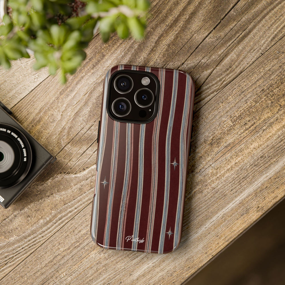 Retro Red & Cream with Star Accents Phone Case