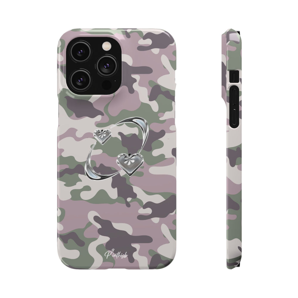 Camouflage Heart Snap Phone Case