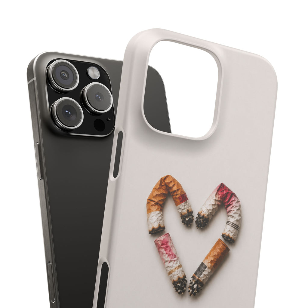 Cigarette Butts Heart Snap Case