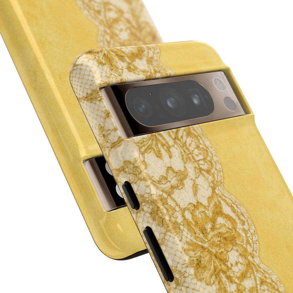 Yellow Vintage Lace Tough Case