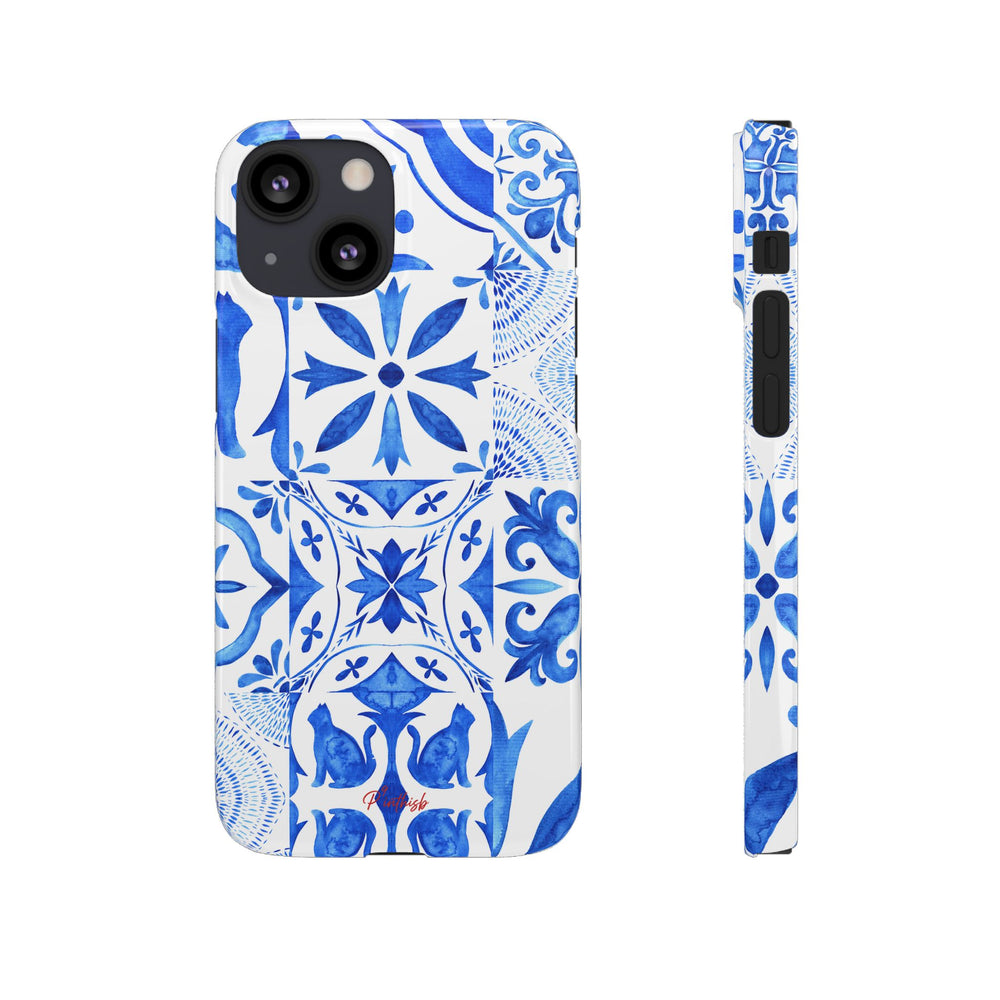 Blue Tile Pattern Snap Phone Case