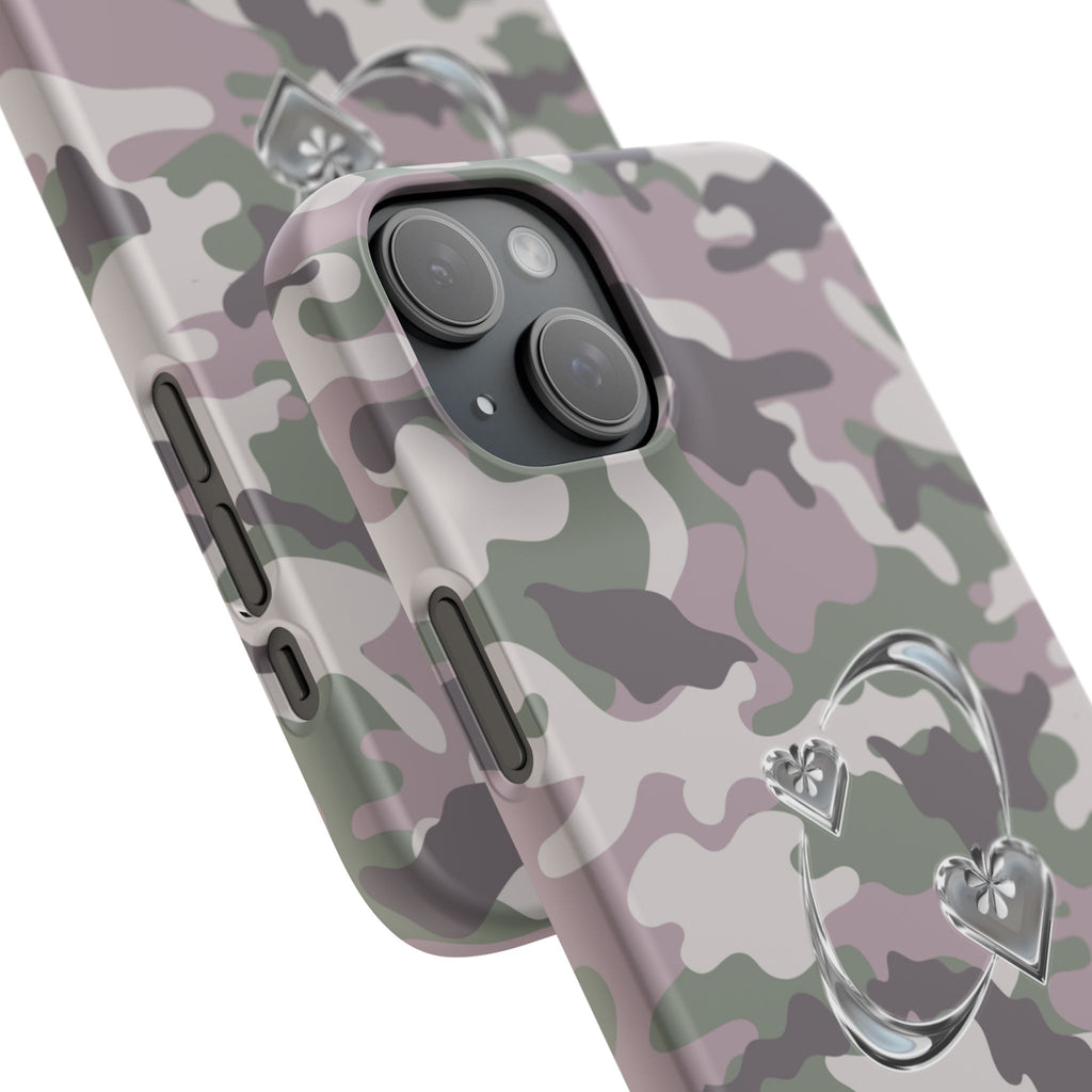 Camouflage Heart Snap Phone Case
