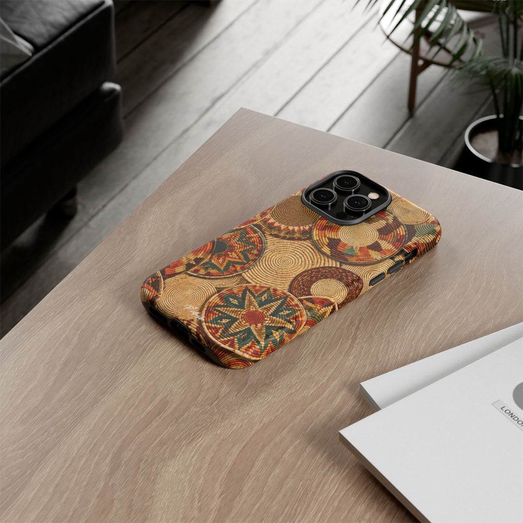 Bohemian Woven Basket Pattern Tough Case