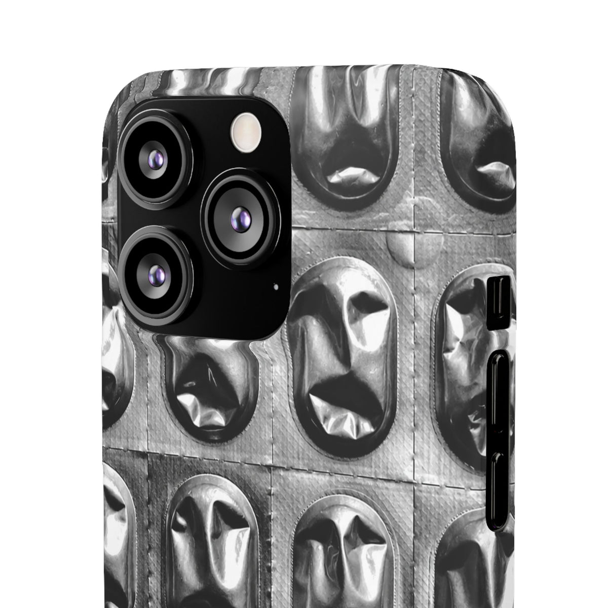 Metallic Mask Grid Snap Case
