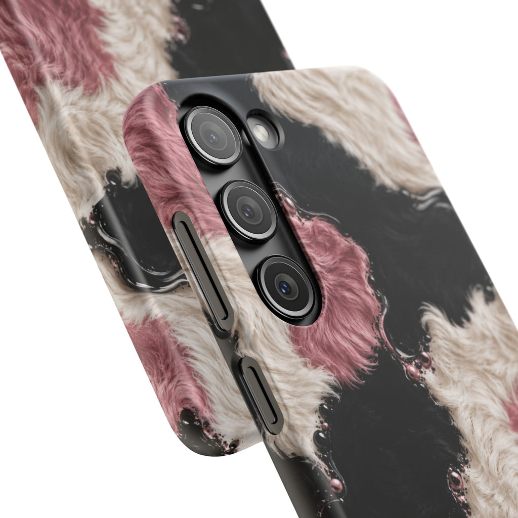 Cow Print Swirl Snap Case