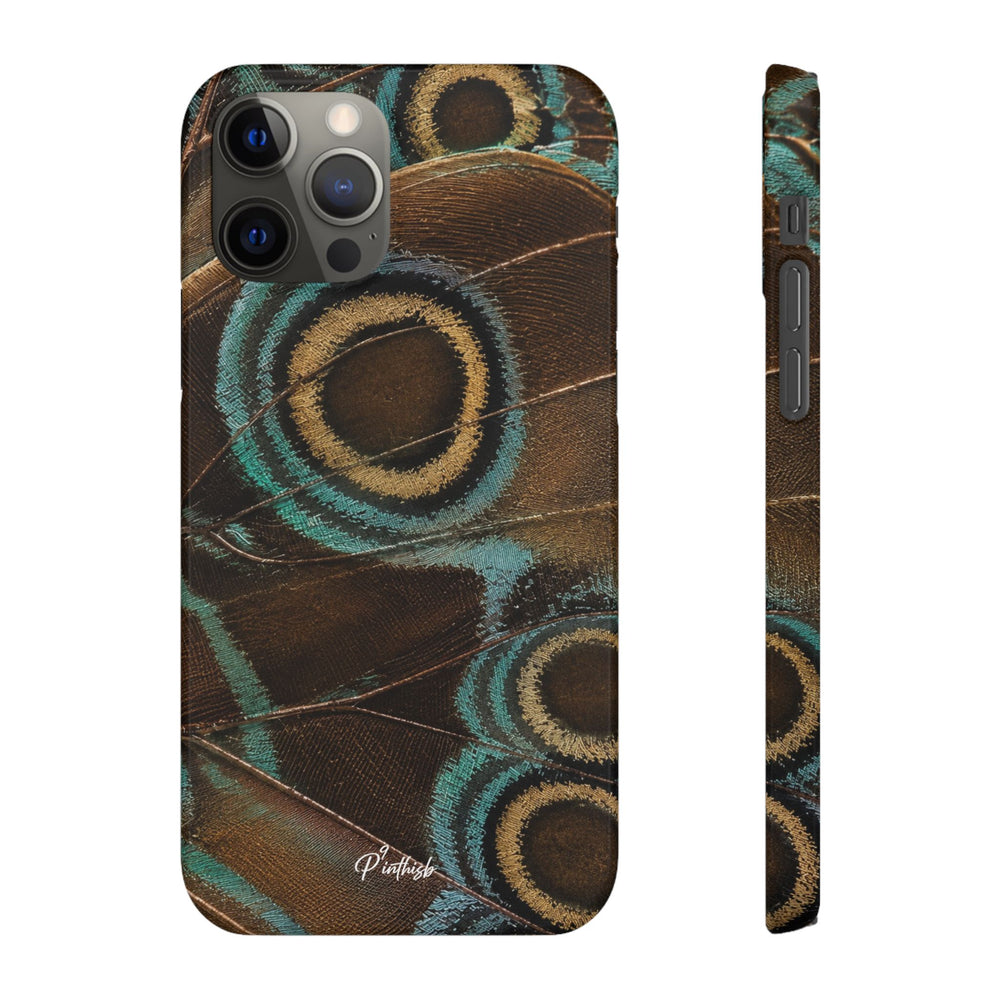 Peacock Feather Pattern Snap Case