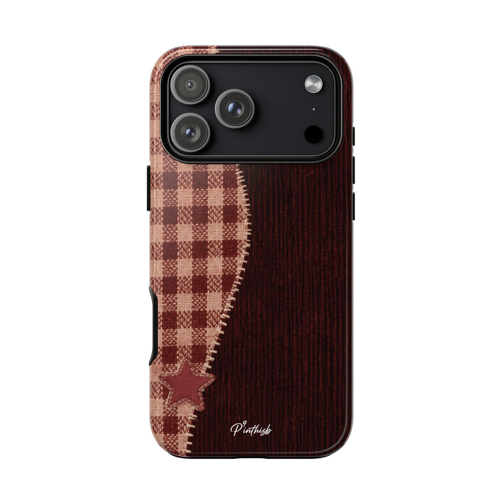 Rustic Plaid Stars Phone Case