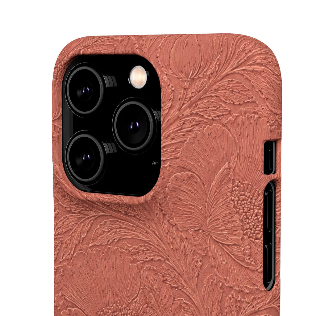 Embossed Floral Snap Case