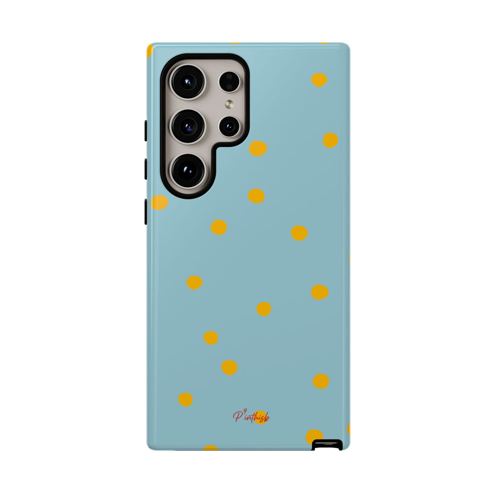 Blue & Yellow Polka Dot Tough Phone Case