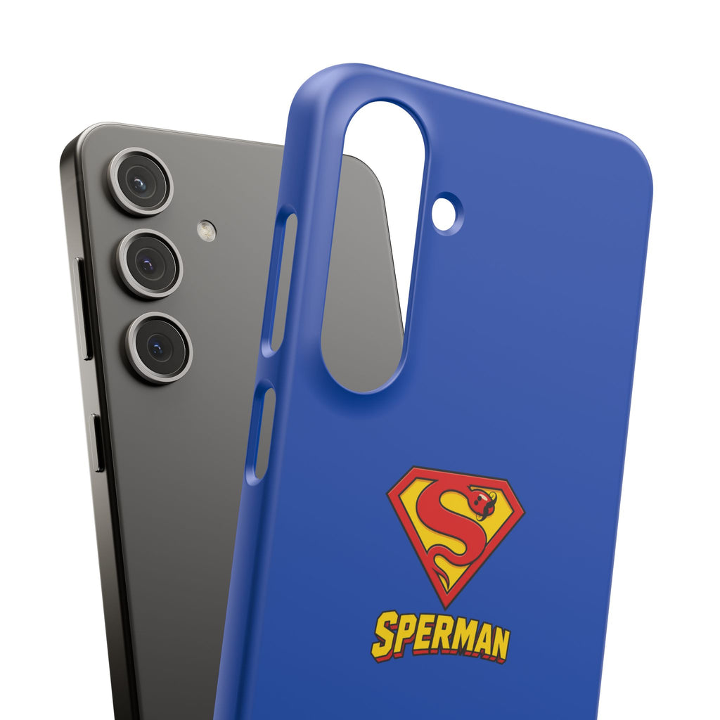 "SPERMAN" Parody Logo Snap Phone Case