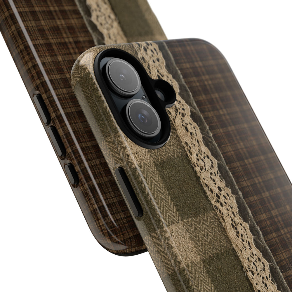 Plaid Lace Tough Phone Case