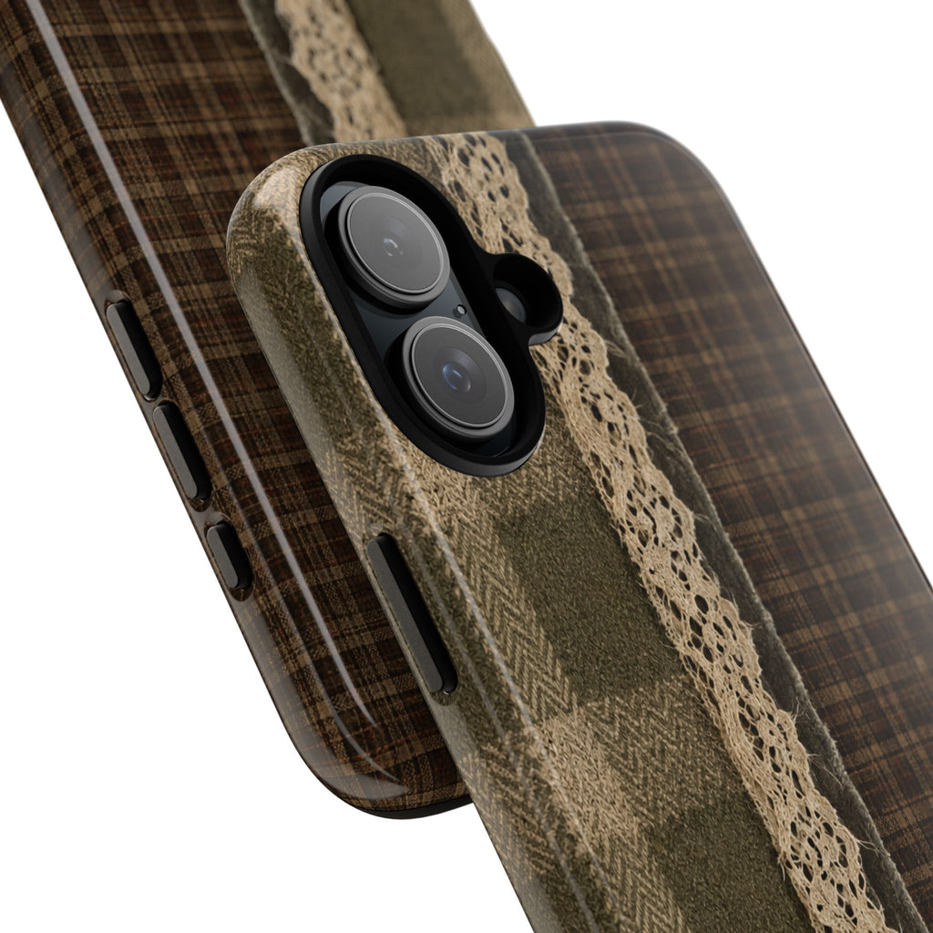 Plaid Lace Tough Phone Case