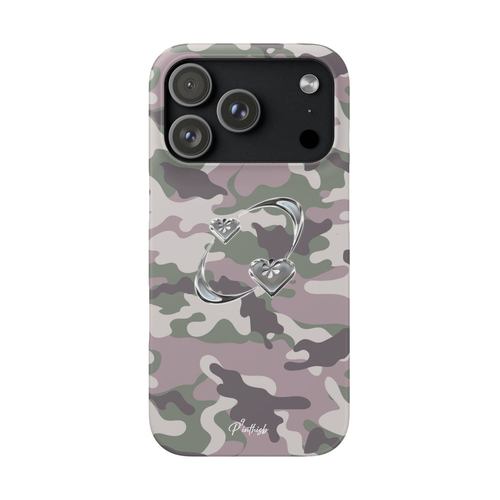Camouflage Heart Snap Phone Case