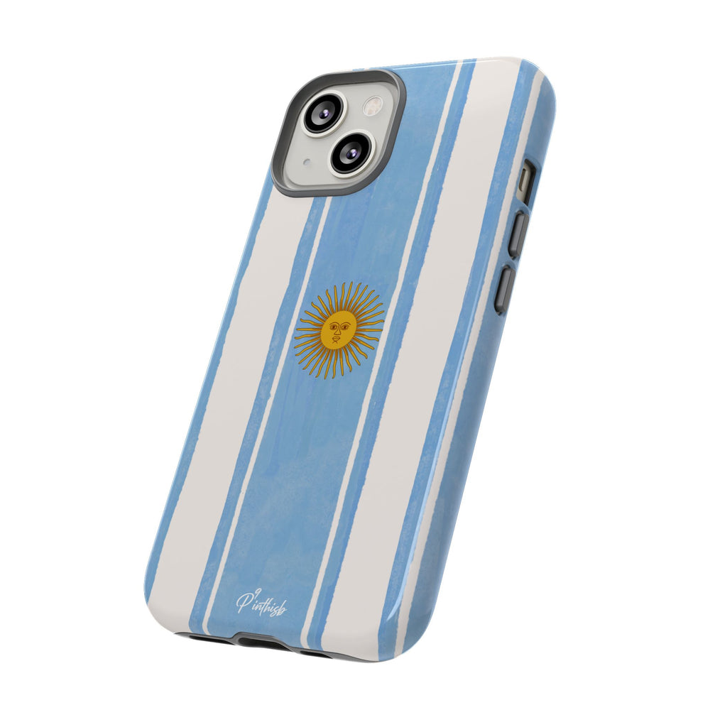 Argentina Flag Tough Phone Case – Blue White Striped Sun Protector
