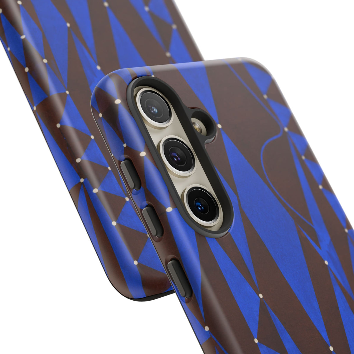 Geometric Blue Diamond Tough Phone Case