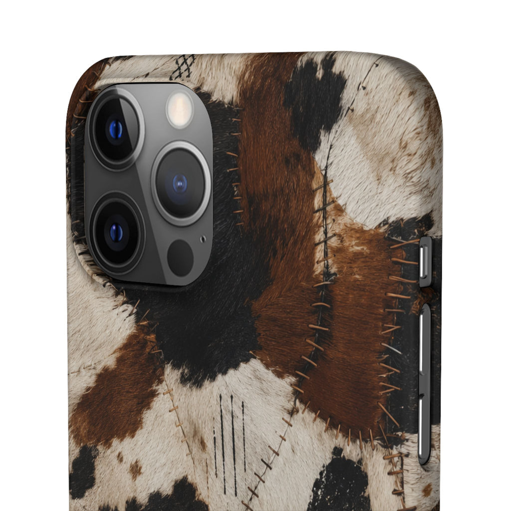 Brown & Black Animal Print Snap Case