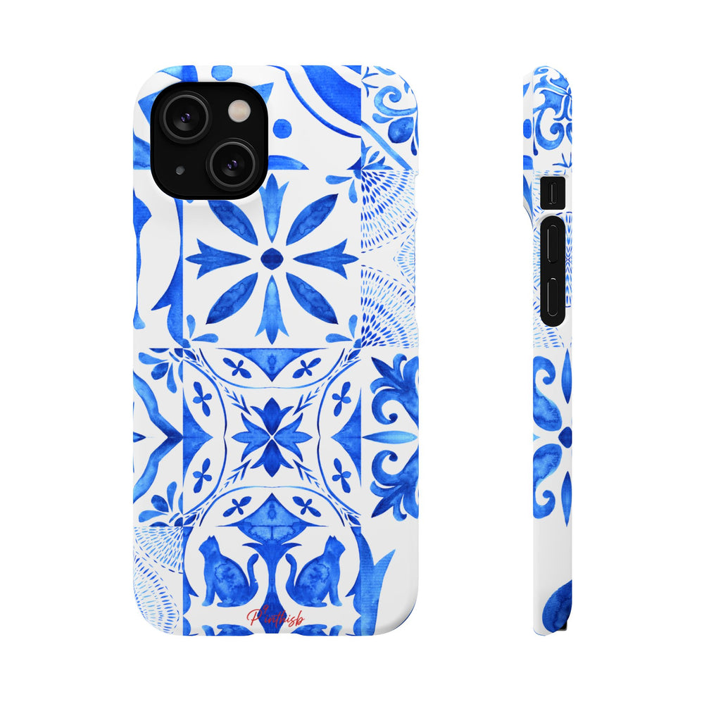 Blue Tile Pattern Snap Phone Case