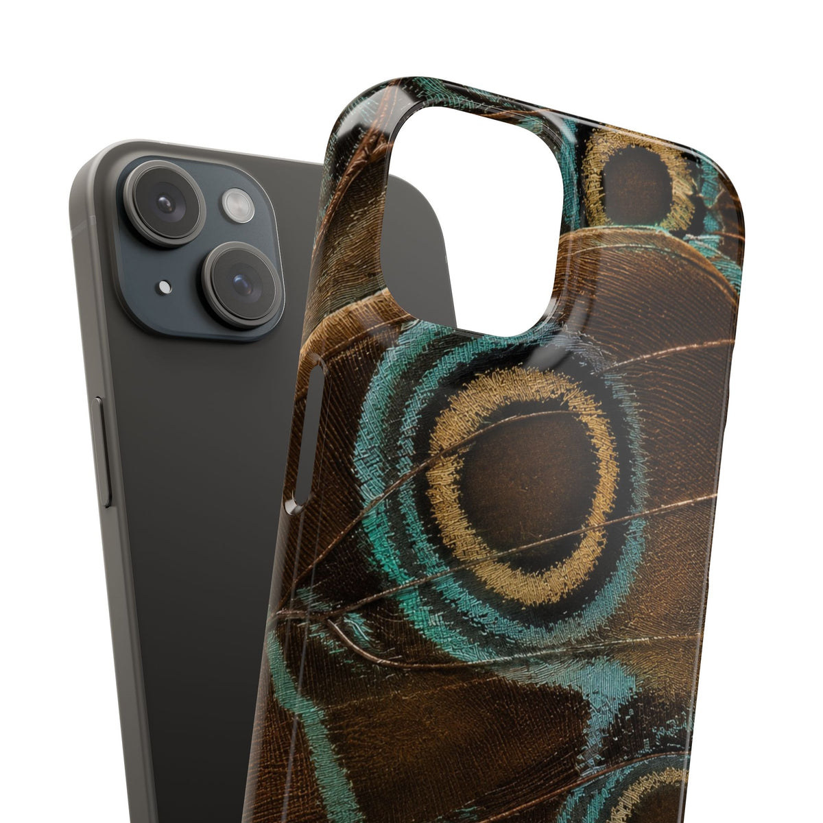 Peacock Feather Pattern Snap Case