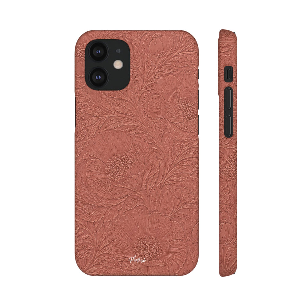 Embossed Floral Snap Case