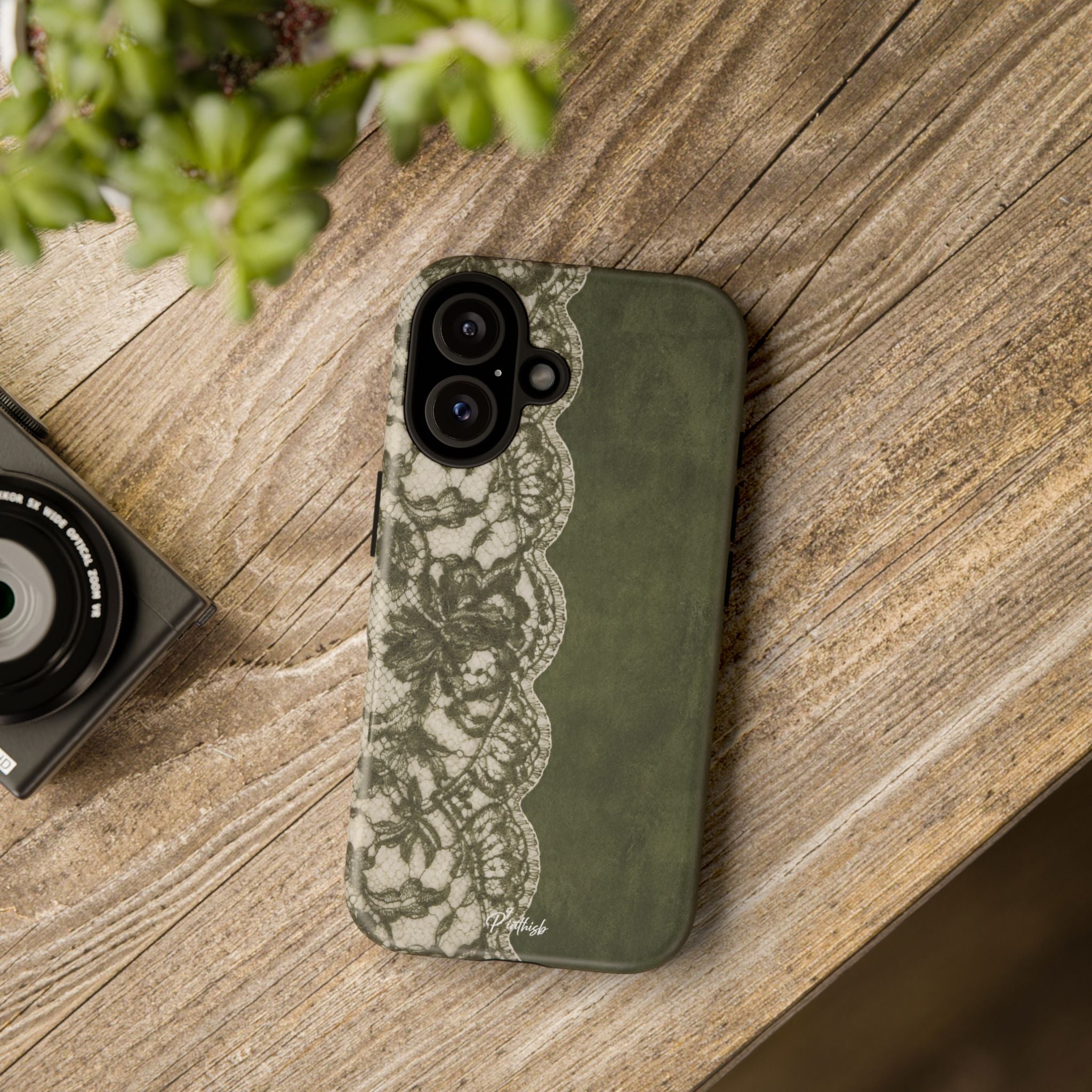 Olive Lace Tough Case
