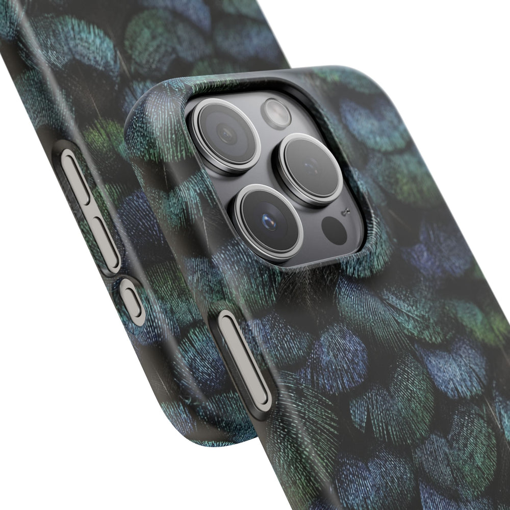 Iridescent Feather Snap Case