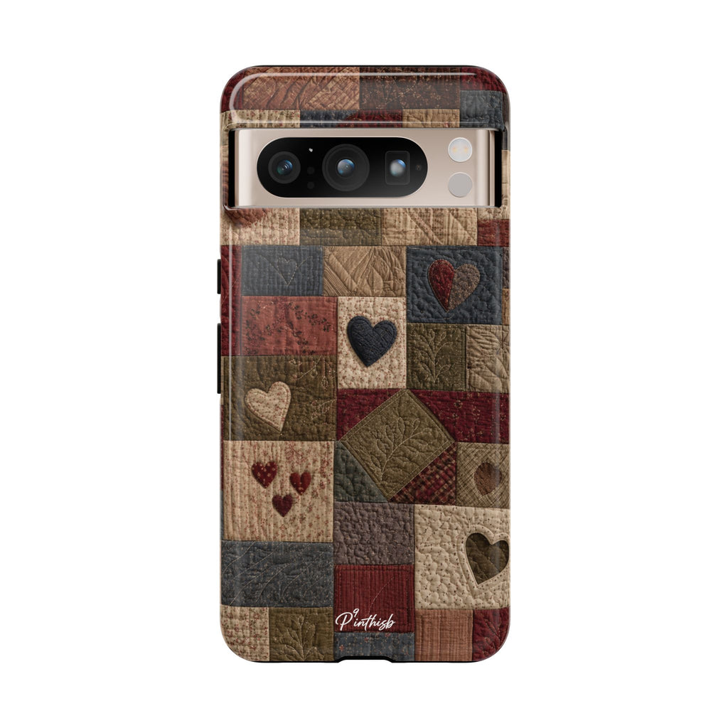 Patchwork Hearts Phone Case