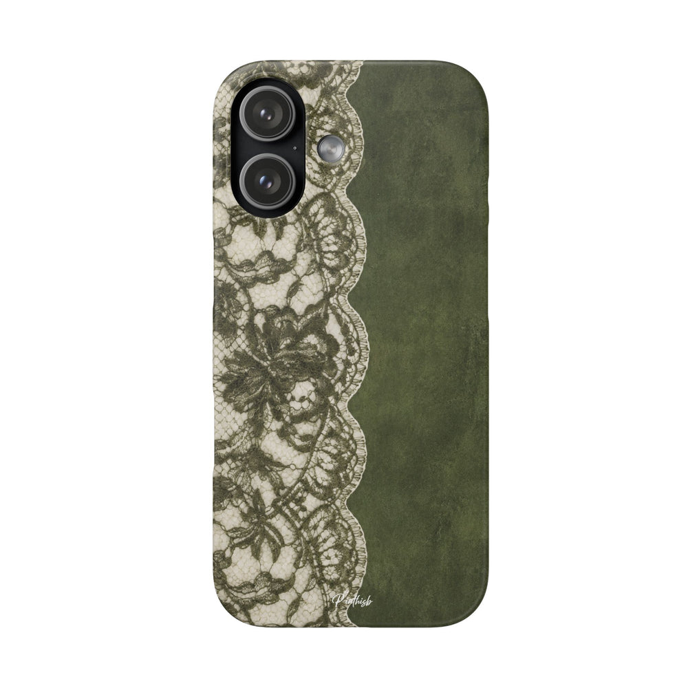 Olive Lace Snap Case