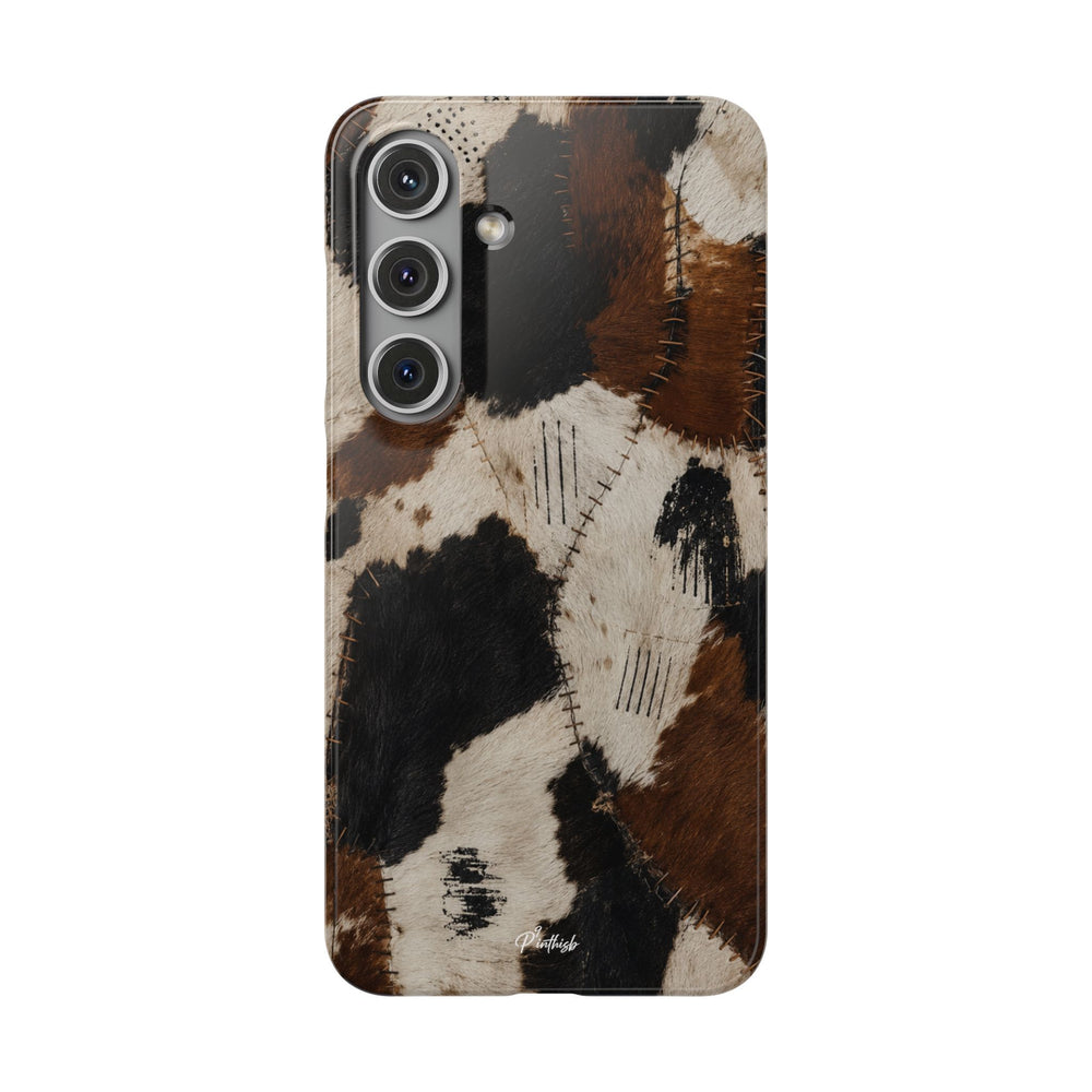 Brown & Black Animal Print Snap Case