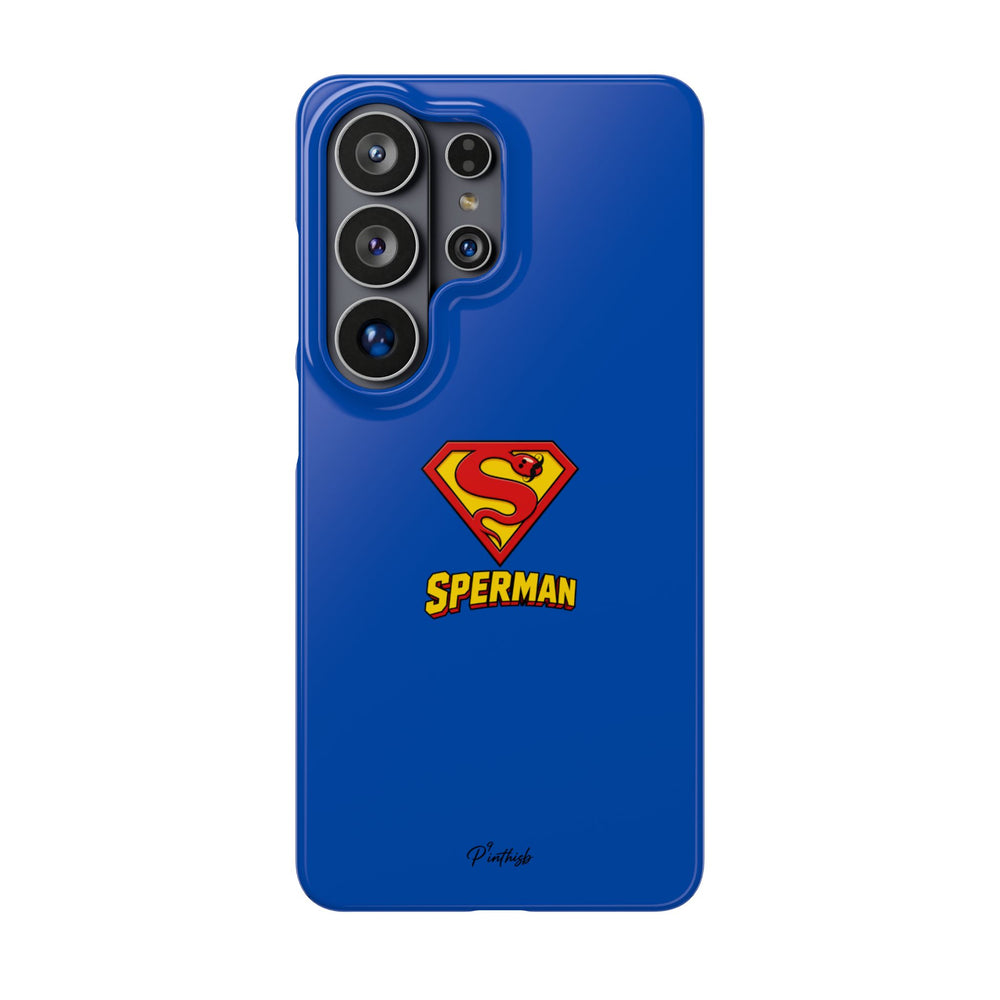 "SPERMAN" Parody Logo Snap Phone Case