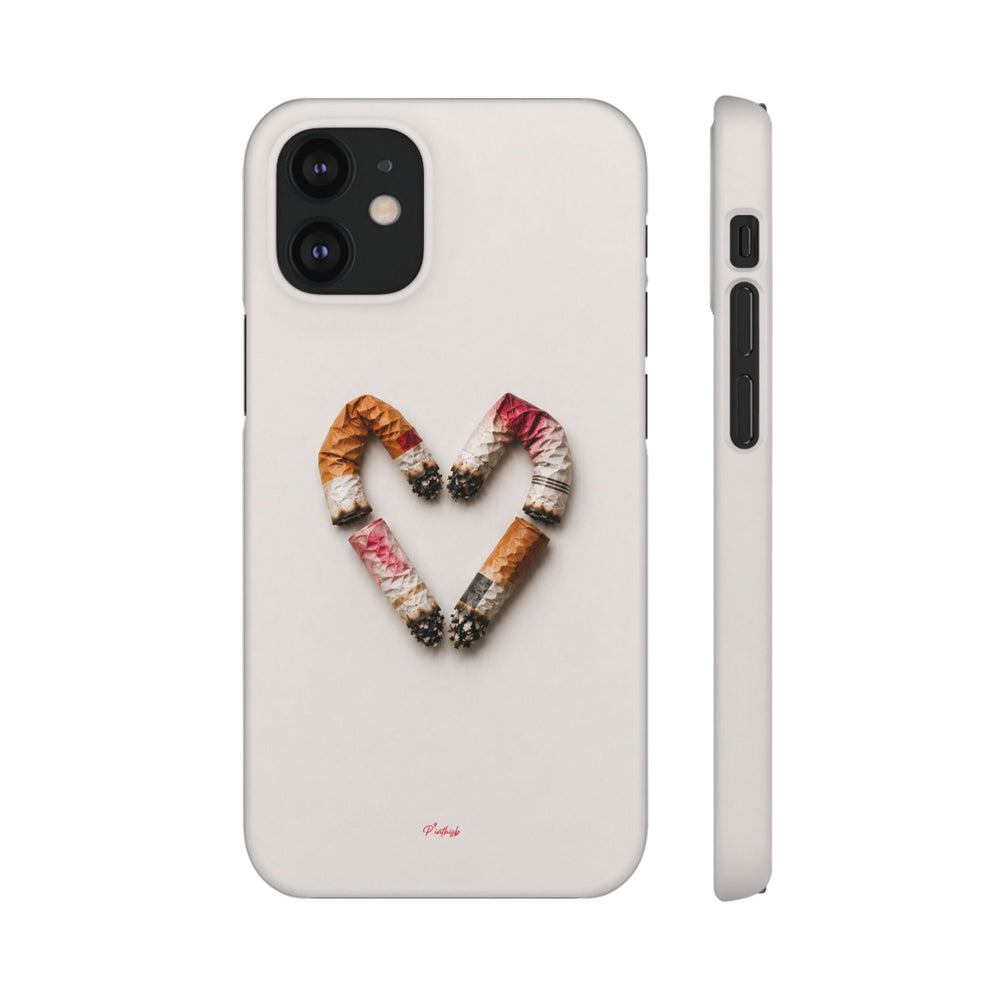 Cigarette Butts Heart Snap Case