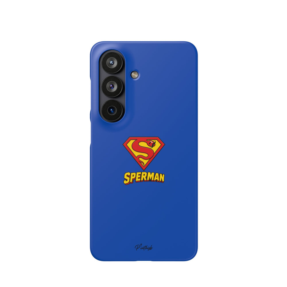 "SPERMAN" Parody Logo Snap Phone Case