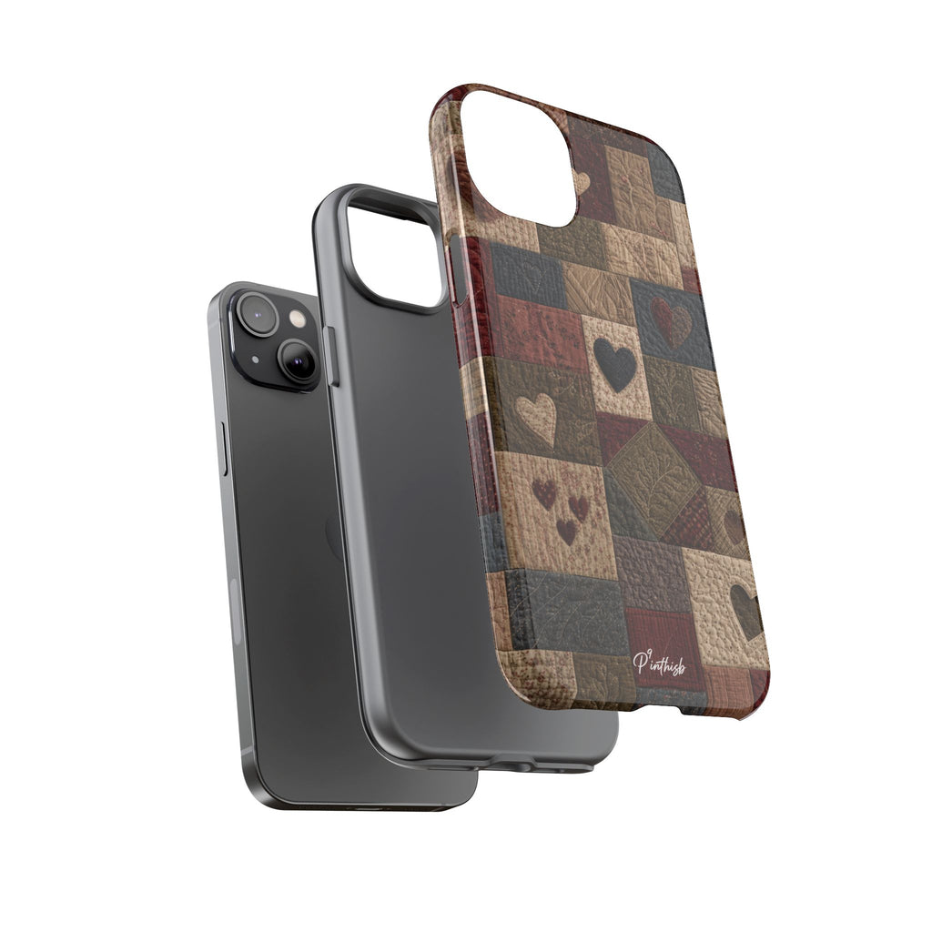 Patchwork Hearts Phone Case