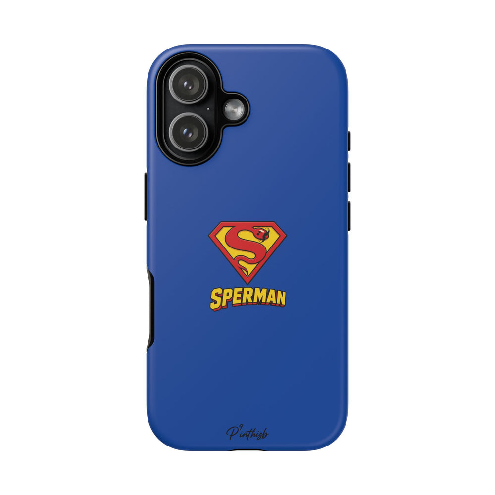 "SPERMAN" Parody Logo Tough Phone Case
