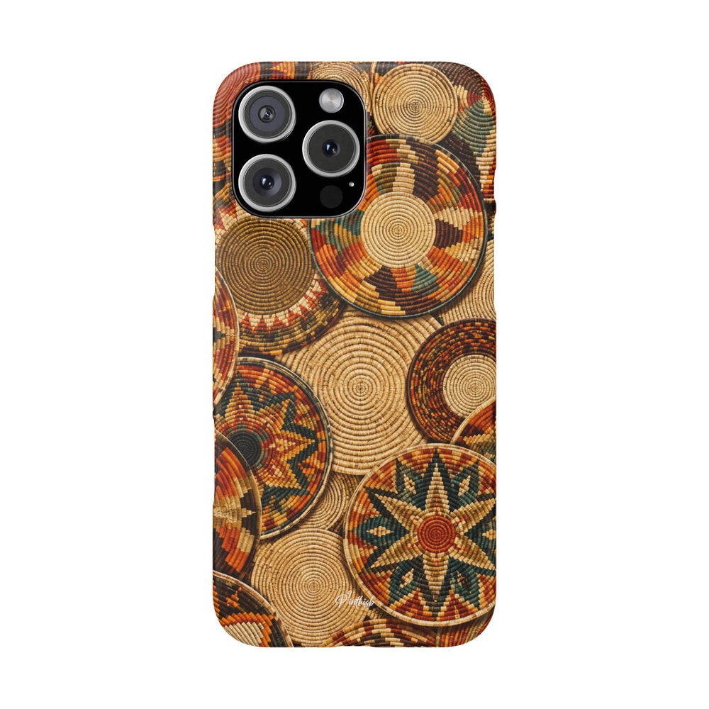Bohemian Woven Basket Pattern Snap Case