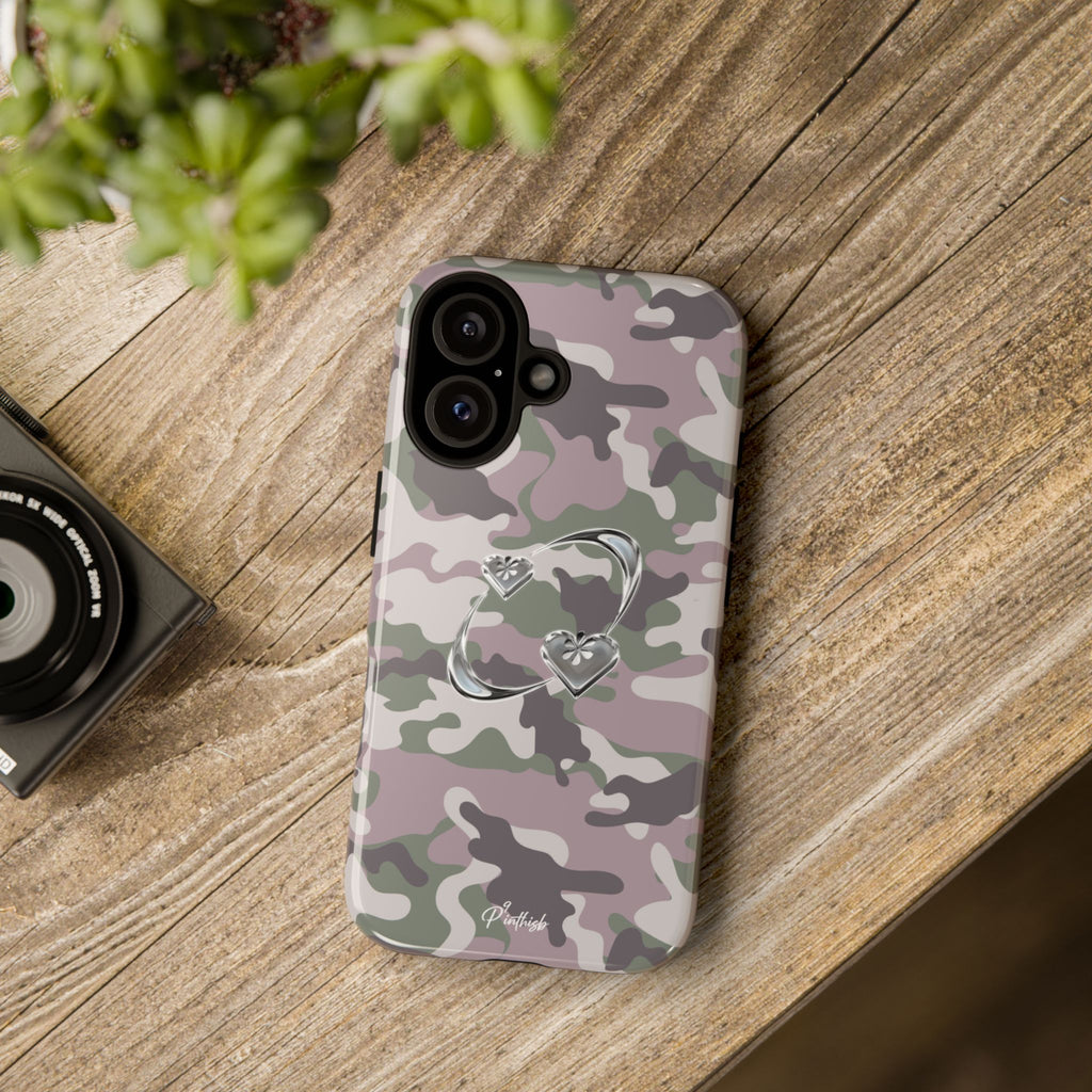 Camouflage Heart Tough Phone Case