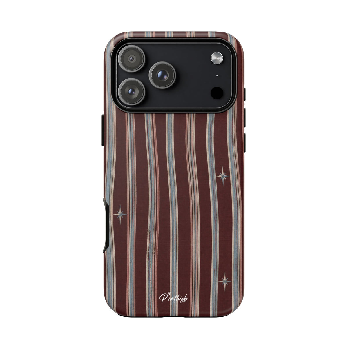 Retro Red & Cream with Star Accents Phone Case