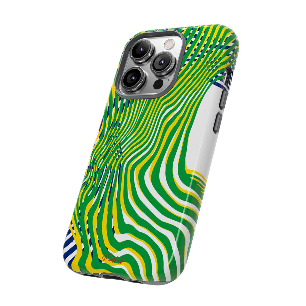 Abstract Green Wave Phone Case