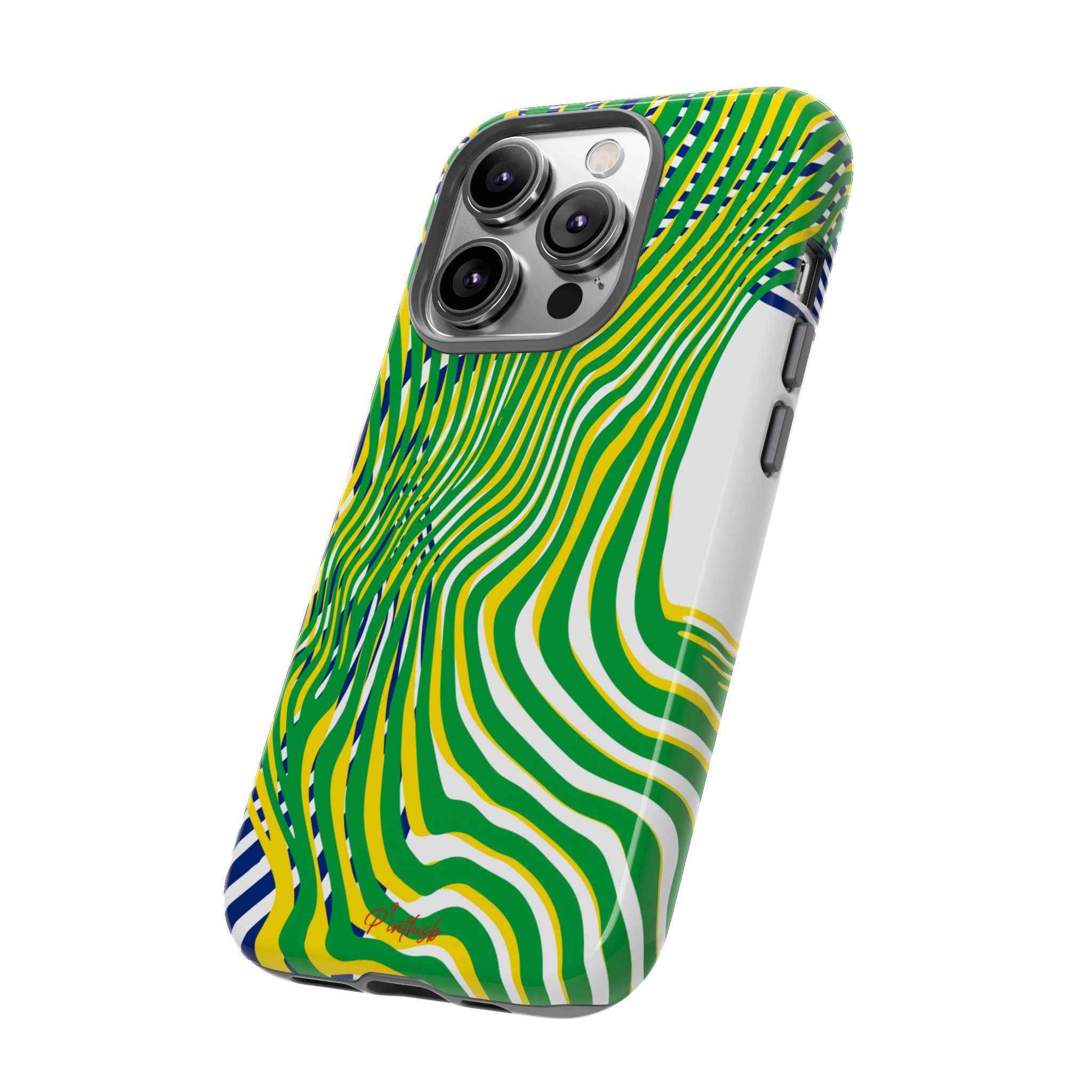 Abstract Green Wave Phone Case
