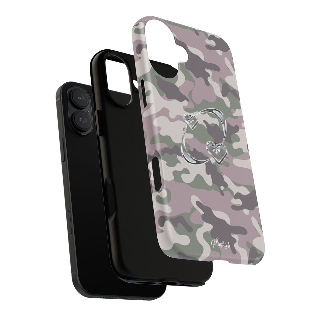 Camouflage Heart Tough Phone Case