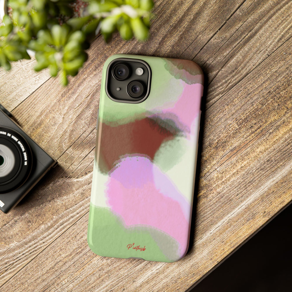 Abstract Pastel Camouflage Tough Phone Case
