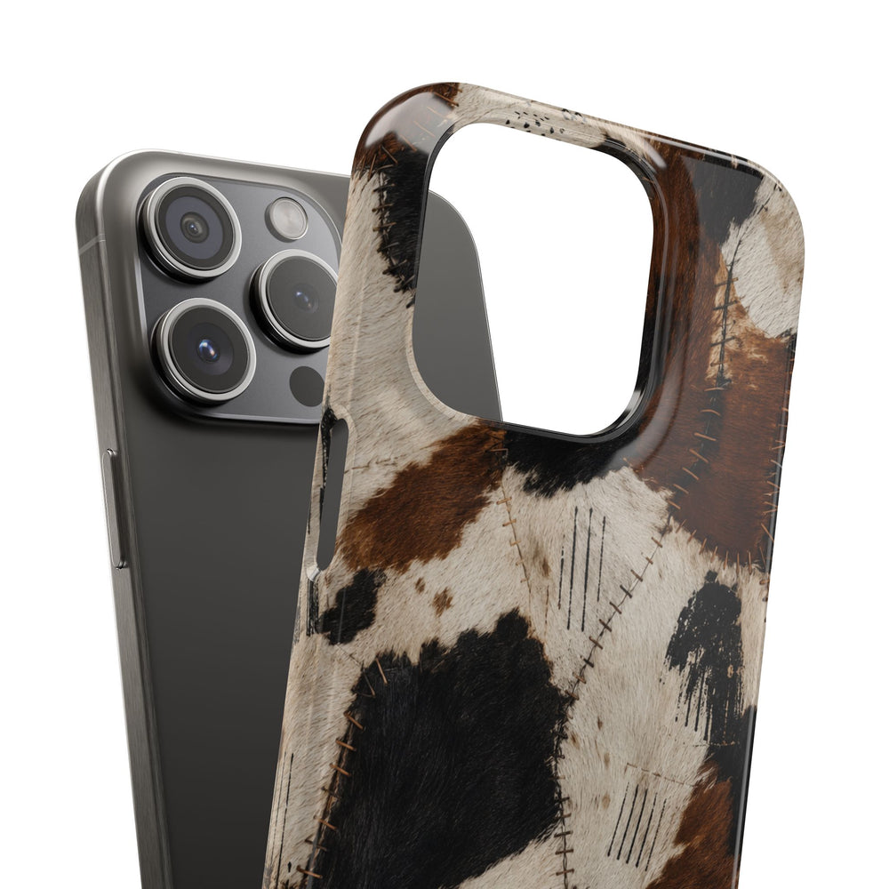 Brown & Black Animal Print Snap Case