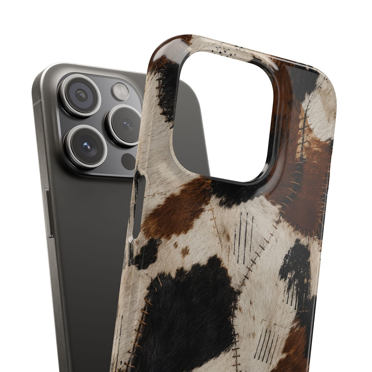 Brown & Black Animal Print Snap Case