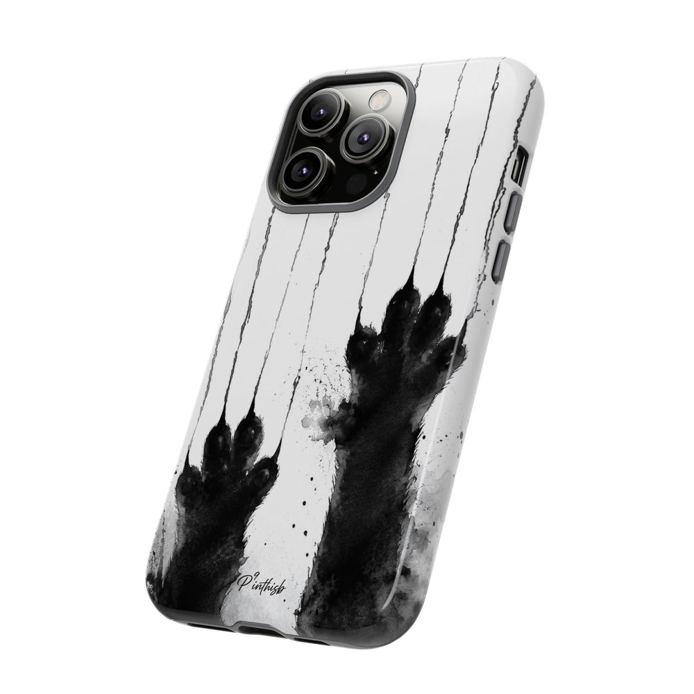 Black Ink Paw Print Tough Case