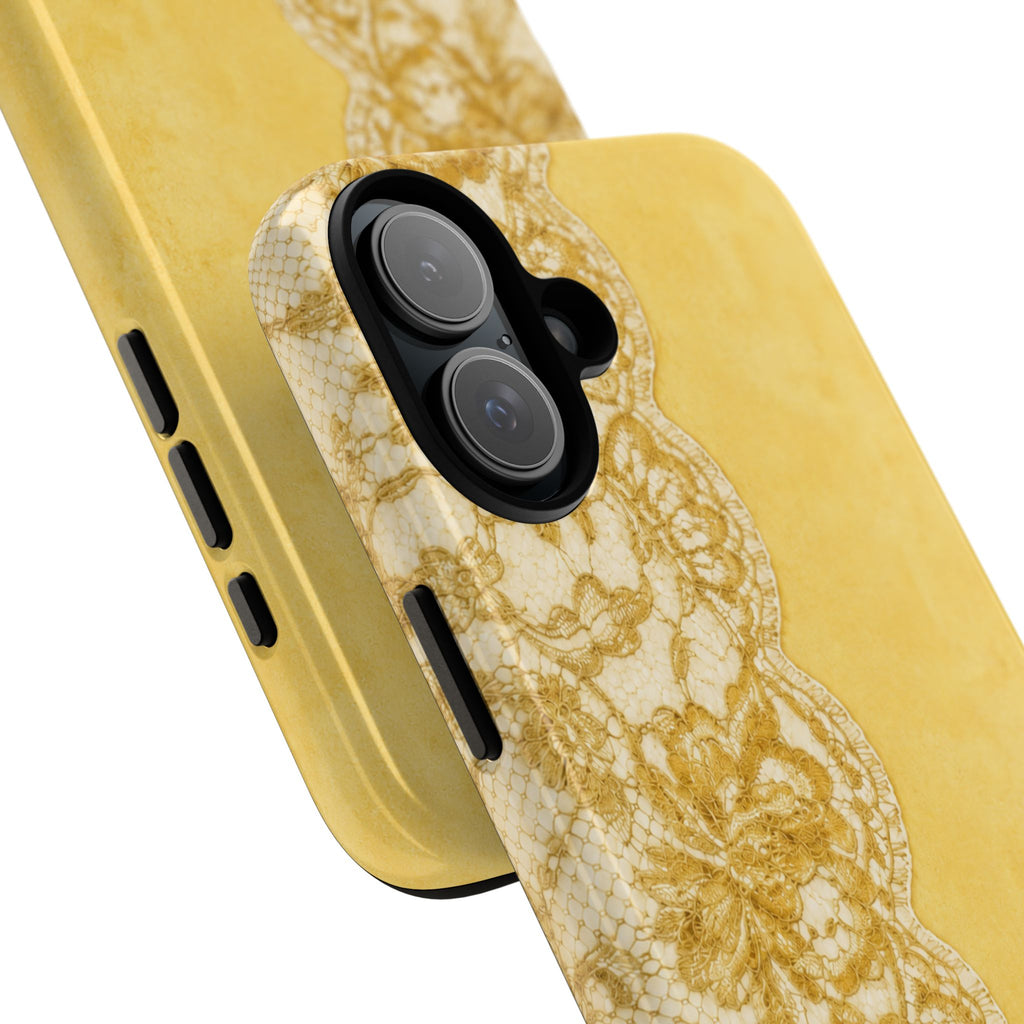 Yellow Vintage Lace Tough Case