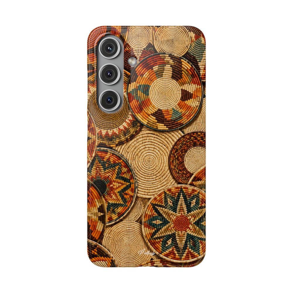 Bohemian Woven Basket Pattern Snap Case